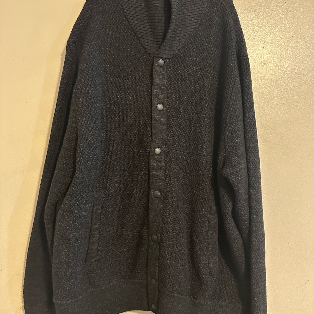 rag & bone Black Cardigan Sweater V-Neck Wool Blend